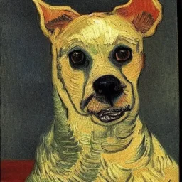 Portrait of a dog by Van Gogh