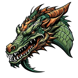 simple image dragon head color