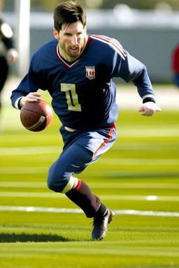 Messi playing American football