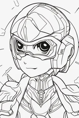 out line art of VISION super HIRO colouring pages with white background ,skech style ,full body. only use outline,mandala style,clean line art,white background,no shadow and clear and well outlined