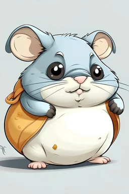 dikke muis met luier aan