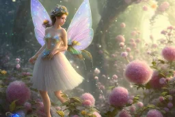 one very little beautiful fairy on a big crystal subtle flower in a galactic ambiance, transparent petals, delicate colors, in the foreground, full of details, smooth, bright sunshine，soft light atmosphere, light effect，vaporwave colorful, concept art, smooth, extremely sharp detail, finely tuned detail, ultra high definition, 8 k, unreal engine 5, ultra sharp focus