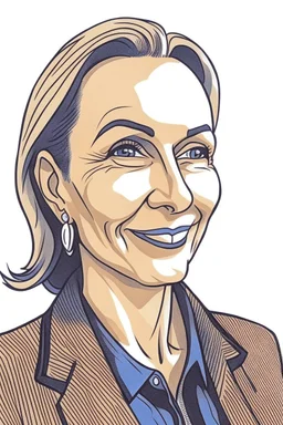 Cartoon portrait of Ulrika Nummelin