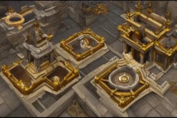 Torchlight 2 architecture made of marble and gold concept in overwatch