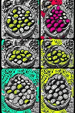 Vintage pop art style, seeds