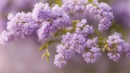 rich acacia flowers, lilac color, blurred background