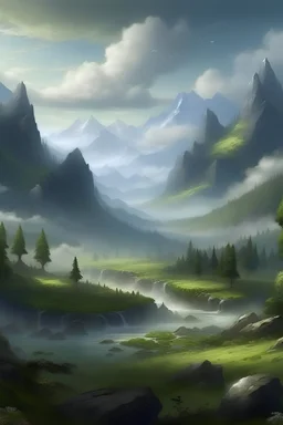 "Whispers of the Forgotten Valley" is a breathtaking landscape that beckons viewers to venture beyond the confines of the familiar and explore the hidden wonders of the natural world. Set against a backdrop of towering mountains and ancient forests, the scene unfolds with a sense of timeless beauty and serenity.