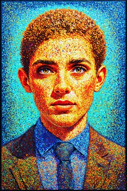 what are you when the mind stops moving; surrealistic stylistic pointillism with a splash of Post-Impressionism