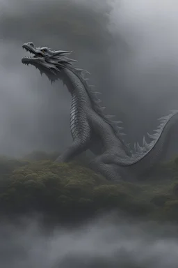 Dragon lurking in the mist