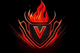 erstelle mir eine logo namens " Valorant " der hintergrund sollte schwarz sein und mit flammen blitzen befüllt werden
