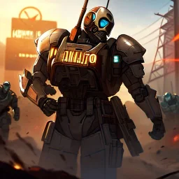 Clear Focus, High resolution, power armor, fallout, atomic-bunker, gasmask, extremely detailed digital painting, extremely detailed face,