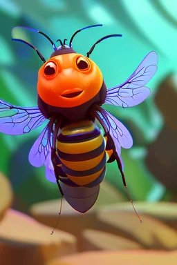 Cool bee as pfp animation style such as nemo