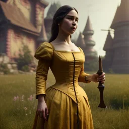 Full body, 3d render, Emilia clark, 1800's women style, 1800'hair style, 1800's women dress style, hyper realistic, octane render, unreal engine 5, 8k, palace background, uhd