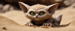 bugbear alien gremlin sand cat in burrow