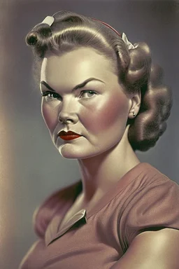 Strong women portrait from the 50s