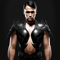 modern black liquid chest plate for men