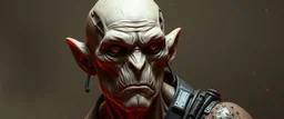 bald cyber punk alien orc