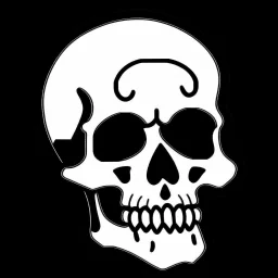 minimalistic skull logo