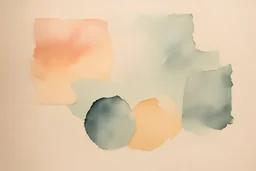 abstract minimalist watercolour on rough plaster wall
