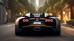 transformer Bugatti ,rear view, desktop wallpaper, 4K, Cinematic