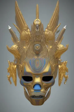 Aztec male African Egyptian alien, cracks in the voodoo head, wicked, eyes, crown, Elephant, 8k, finely detailed, photo realistic, tiger turquoise skull head gold dragon space alien snow skeleton gold hornytoad silver crown silver eyes