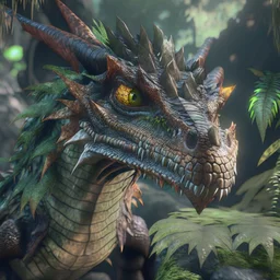 jungle dragon, unreal engine 5, 8k resolution, photorealistic, ultra detailed