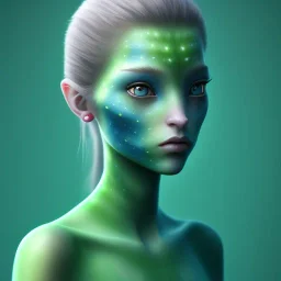 Wearing make up avatar in pandora green skin