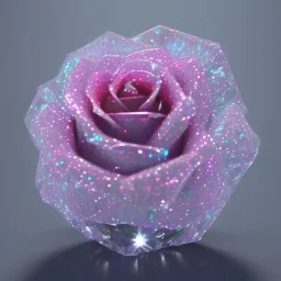 transparent multicolor crystal rose