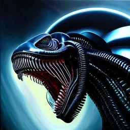 Ultra detailed fullbody Portrait in oil on canvas of Xenomorph in Alien,extremely detailed digital painting, extremely detailed face,crystal clear Big Glowing eyes, mystical colors ,perfectly centered image, perfect composition, rim light, beautiful lighting, 8k, stunning scene, raytracing, anatomically correct, in the style of robert e howard and Ken Kelley and Ohrai Noriyoshi and Simon Bisley and tomzj1 and hyeonsick choi.