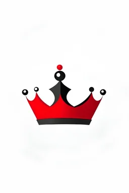 Create a modern and contemporary company logo featuring a red crown. Emphasize sleek and clean design, capturing the essence of sophistication and authority. The crown should radiate confidence and modernity, making a bold statement for the brand.