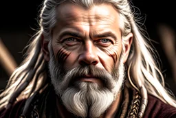 50 year old Viking Husband gray hair brown eyes