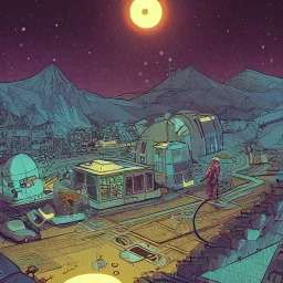 cosmic port, concept art, asaf hanuka, dan mumford, post-apocalypti