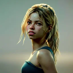 Shakira, artist, Realistic image, waist up portrait. perfect eyes, glow, circle iris. concept art, smooth, unreal engine 5, god lights, ray tracing, RTX, lumen lighting, ultra detail, volumetric lighting, 3d, finely drawn, high definition, 4k.