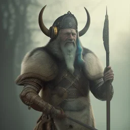 A viking with muscles and sharp blaids, scary, steam punk, realistic, made in octane, cinematic, ultra-realistic, extremely detailed octane rendering, 8K, VRAY Super Real ar 2:3, dof photorealistic futuristic 50mm lens hard lighting dark gray tintype photograph, realistic lighting, sepia color