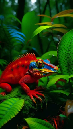 In a lush jungle, a traveler encounters a brilliantly colored animal, its vibrant hues captivating their attention. However, a sense of caution washes over them as they recall the warning that vividly colored creatures often carry deadly toxins, reminding them to admire from a safe distance.