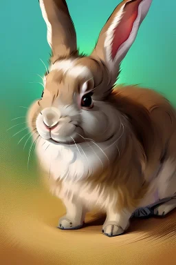 a bunny that is paintedd by van gogh