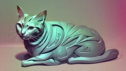 A Cat That Is Sitting On Top Of A Clock, Android Jones And Chris Dyer, Behance. Polished, Inspired By Eduardo Paolozzi, Hypereuphoria, Remix By Ballaberg