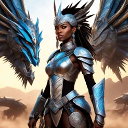 hold by an artificial intelligence escapes her spaceship Bigger! Wilder! Whoa! You will do what you always do. Hand in the art right when they need it. Too late to change. Imagine a futuristic world, a digital art masterpiece come to life. A female warrior, clad in intricate tribal armor adorned with menacing spikes, stands tall holding a firearm that blends ancient tribal design with advanced technology. Her eyes, a reflection of the artificial intelligence within her, exude determination and