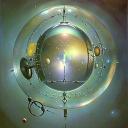 a Soap Bubble formed by multiverse-like complex surgical instruments mixed with galaxy-like musical instruments,Painting By Adrian Ghenie, Rene Magritte, Salvador Dali, Lucian Freud