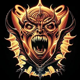 "Design a powerful and iconic logo for 'Beelzebub,' drawing inspiration from the mythological and infernal aspects associated with this dark figure. Integrate symbols such as demonic wings, sinister motifs, and ominous typography to convey a sense of malevolence and authority. Utilize a color palette that evokes the depths of hell, and ensure the logo is both visually striking and capable of instilling a deep sense of foreboding. The goal is to create a logo that captures the essence of Beelzebu