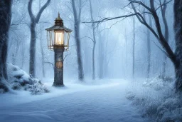 FOREST LANTERN WINTER PATH FALL