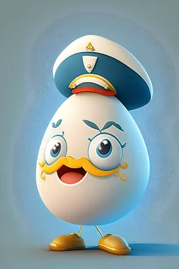 Cartoon egg pfp character sailor