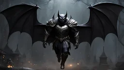 (realistic:1.3), intricate details,painting \(artwork\), ((masterpiece,best quality)), ((cinematic light)), bat,hybrid,hyperealistic, scary, dark fantasy \(style\), detailed armor