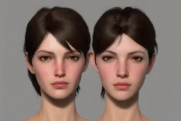 Female character 19 years Proportions of the character Pay attention to the head-to-body ratio and limb lengths. Create a distinctive silhouette that helps the character stand out and be easily recognizable Design the character's face, including the shape of the head, eyes, eyebrows, nose, mouth, and ears. Consider the character's personality, age, and any unique traits that set them apart. Design the character's attire, including their everyday outfit or any specific costumes relevant to the st