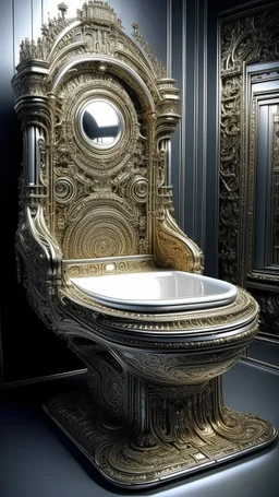 A throne an oil painting made of gold