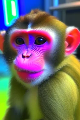 Monkey with a crew cut