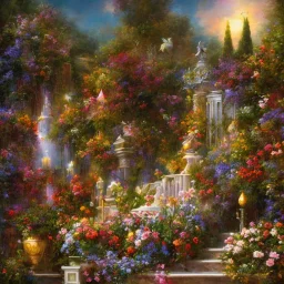 The scene in the garden, the lavishly illuminated climax, by artist “MagdaleneTulli”