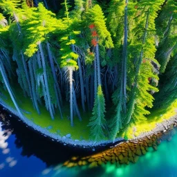 Isle Royale National Park, Michigan,aerial view,extremely detailed digital painting, high resolution,8k, realistic, beautiful, volumetric lighting, mystical colors ,perfectly centered image, perfect composition, rim light, beautiful lighting,masterpiece, stunning scene, raytracing, anatomically correct, in the style Van Gogh and robert e howard and Ken Kelley and Ohrai Noriyoshi and Simon Bisley and tomzj1.