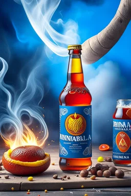 brand campaign for a new drink with orange and chili flavour viking thor style high resolution