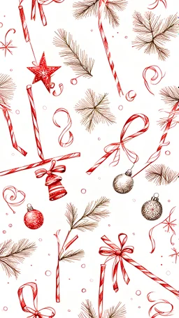 one Christmas straw drawn